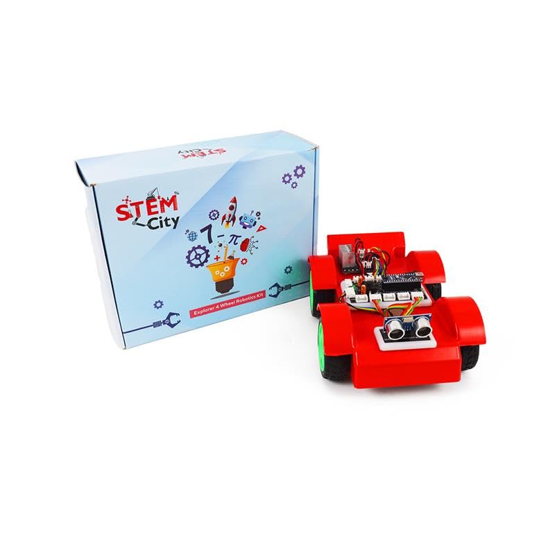 Buy STEMCITY® Explorer 4 Wheel Robotic Kit | Obstacle Avoidance